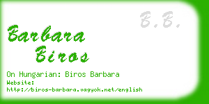 barbara biros business card